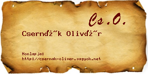 Csernák Olivér névjegykártya