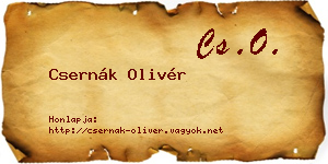Csernák Olivér névjegykártya