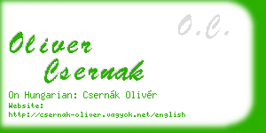 oliver csernak business card